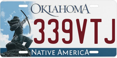 OK license plate 339VTJ