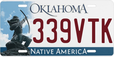OK license plate 339VTK