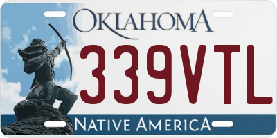 OK license plate 339VTL