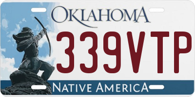 OK license plate 339VTP