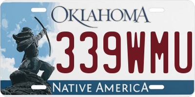 OK license plate 339WMU