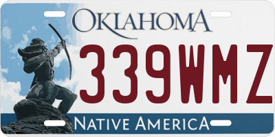 OK license plate 339WMZ