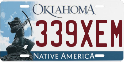 OK license plate 339XEM