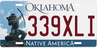 OK license plate 339XLI