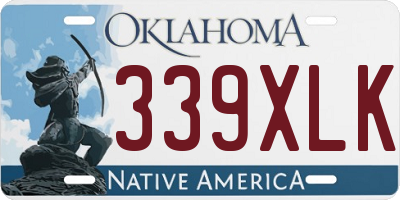 OK license plate 339XLK
