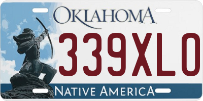 OK license plate 339XLO