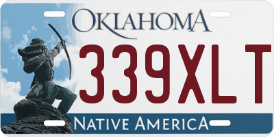 OK license plate 339XLT
