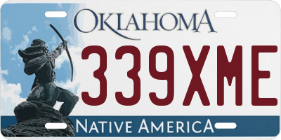 OK license plate 339XME