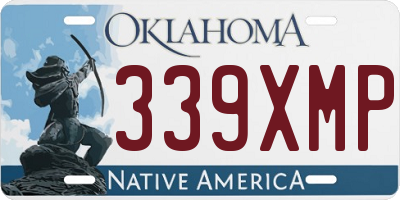 OK license plate 339XMP