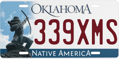 OK license plate 339XMS