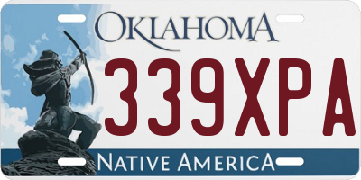 OK license plate 339XPA
