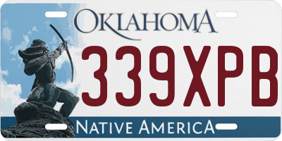 OK license plate 339XPB