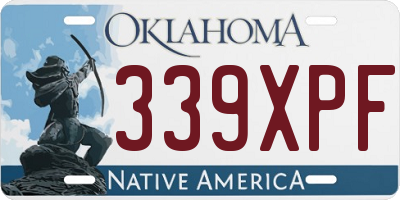 OK license plate 339XPF