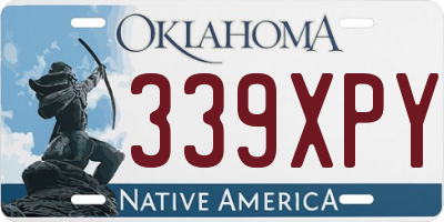 OK license plate 339XPY