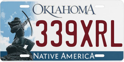 OK license plate 339XRL
