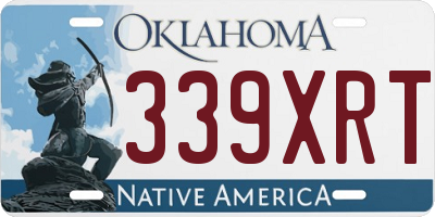 OK license plate 339XRT