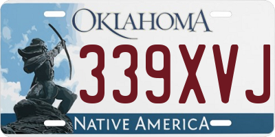 OK license plate 339XVJ