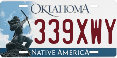 OK license plate 339XWY