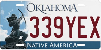 OK license plate 339YEX