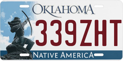 OK license plate 339ZHT
