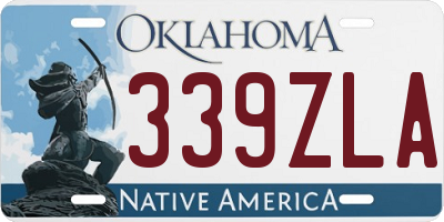 OK license plate 339ZLA