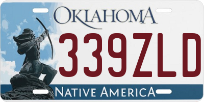 OK license plate 339ZLD