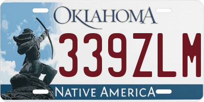 OK license plate 339ZLM