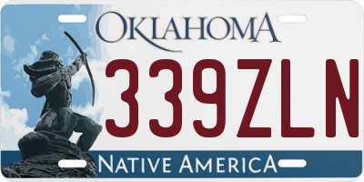 OK license plate 339ZLN