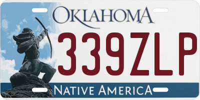 OK license plate 339ZLP