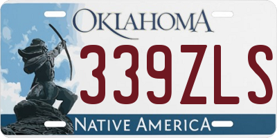 OK license plate 339ZLS