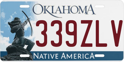 OK license plate 339ZLV