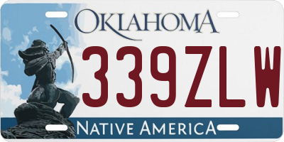 OK license plate 339ZLW