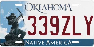 OK license plate 339ZLY