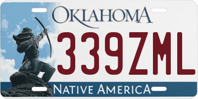 OK license plate 339ZML