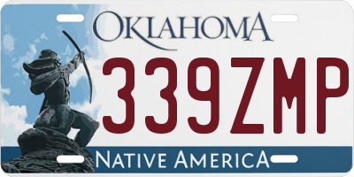 OK license plate 339ZMP