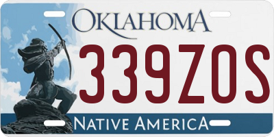 OK license plate 339ZOS