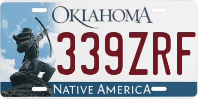 OK license plate 339ZRF