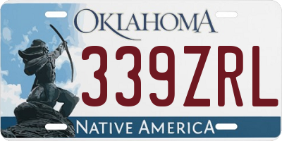 OK license plate 339ZRL