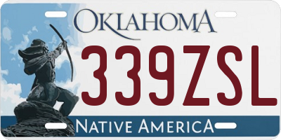 OK license plate 339ZSL