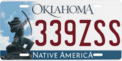 OK license plate 339ZSS