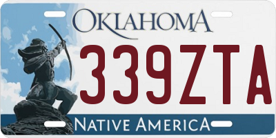 OK license plate 339ZTA