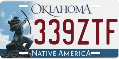 OK license plate 339ZTF