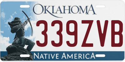 OK license plate 339ZVB