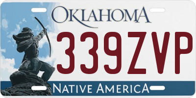 OK license plate 339ZVP