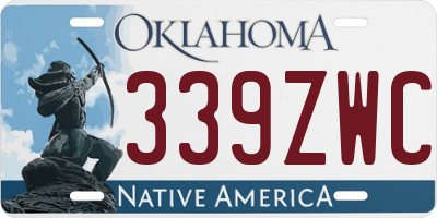 OK license plate 339ZWC