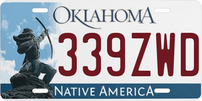 OK license plate 339ZWD