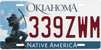 OK license plate 339ZWM