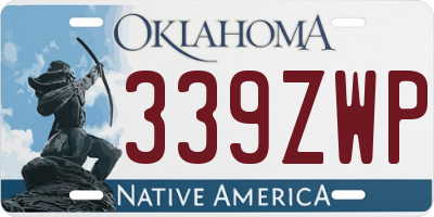 OK license plate 339ZWP