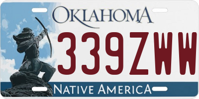 OK license plate 339ZWW