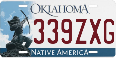OK license plate 339ZXG